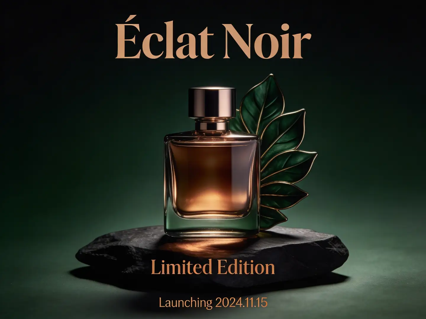 A polished luxury launch poster concept with a clean layout, premium studio lighting, and a fully campaign-ready visual aesthetic.